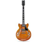 WestCr uitars 333 Cuerpo Hueco Guitarra Eléctrica, Jazz Electric Guitar, Cuerpo de Arce, Mástil Arce, diapasón de Palisandro, Cejuela de Hueso, 22 Trastes