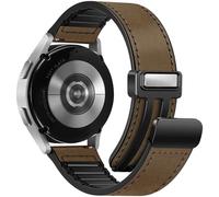 WestEagle Correa magnética de cuero compatible con Samsung Galaxy Watch 7/6/5/4/Active 2 de 40 mm, 44 mm, Watch 6 Classic de 43 mm, 47 mm, Watch 5 Pro de 45 mm, Watch 4 Classic de 42 mm, 46 mm, 20 mm,