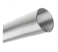 Wester Compact - Tubo Salida de Gases de Aluminio Redondo Flexible - Extensible 2 m. |Ø100mm- Ø200mm| Calentadores, Calderas Murales, Secadoras, Cocina (Ø110 mm / 2m, Aluminio)