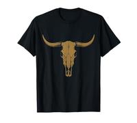 Western Boho Cow Skull - Rustic Ranch Vintage Vibes Camiseta