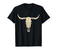 Western Boho Cow Skull - Rustic Ranch Vintage Vibes Camiseta