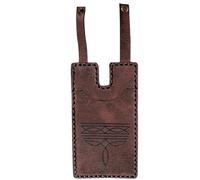 Western Boot Wallet with Snap Strap, Handcrafted Leather Boot Credit Card Holder, with Snap Fastening, for Women Men (Brown)