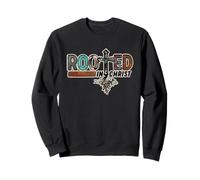 Western Christian Cross Design For Girls Rooted In Christ Sudadera
