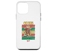 Western Christmas Santa Cowboy Boots Hat Naughty List Carcasa para iPhone 12 Mini