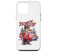 Western Christmas Santa Cowboy Red Howdy Red Truck Carcasa para iPhone 12 Mini