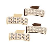 Western Claw Clips For Women, PU Leather Hair Jaw Clamp, Anti-Slip Hair Clips, Large Hair Clips For Long Hair, Strong Grip Hair Clamps, Big Claw Hair Clips For Women, Hair Clips For Thick Hair