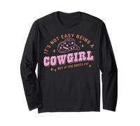 Western Country It's Not Easy Being A Cowgirl - Sombrero Floral Manga Larga