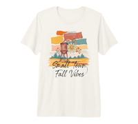 Western Country Rural Girl Otoño Floral Pequeño Pueblo Diseño Camiseta Premium