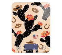 Western Cow - Báscula de pantalla LCD con diseño de flor de cactus, color negro y beige, para pesar alimentos de 11 libras/5 g, escala de gramos de café de 5 kg/5 g con 4 unidades para hornear Keto