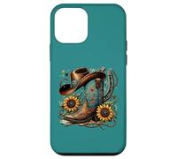 Western Cowboy Boot Herradura Girasol Cuerda Cowgirl Boot Carcasa para iPhone 12 Mini