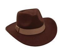 Western Cowboy Felt Hat, Suitable for Men and Women, Classic Knight Hat, Suitable for Daily Wear、Cowboy Theme Activities(Coffee)