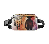 Western Cowboy Setting Sun - Bonita bolsa cruzada para mujeres y hombres, impermeable, para viajes, gimnasio, trabajo, Western Cowboy Dream Catchers Tribal Boho Vast Wilderness, 1 size