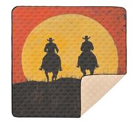 Western Cowboy - Tapete de espuma suave para gimnasio y actividades para interiores y exteriores, impermeable, para bebés, bebés, niños pequeños, 50 x 50 pulgadas