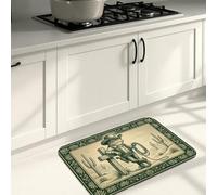 Western Cowboy - Tapetes de cocina para piso, tapetes suaves de estilo occidental vintage, acolchados, cómodos, lavables, para fregaderos de cocina, lavandería, baño, 16 x 24 pulgadas