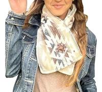 Western Cowboy Warm Neck Hood,Fall Winter Plush Thickened Neck Scarf,Outdoor Women's Neck Warmer with Snap Closure (Yellow)