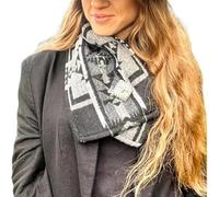 Western Cowboy Warm Neck Hood,Fall Winter Plush Thickened Neck Scarf,Outdoor Women's Neck Warmer with Snap Closure (Light Gray)