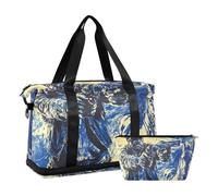 Western Cowboy Wild West - Bolsa de viaje de fin de semana con bolsa de aseo para senderismo, gran capacidad, Western Cowboy Wild West, 1 size