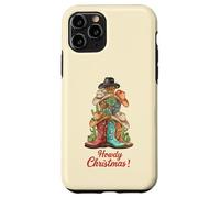 Western Cowboys, Howdy Navidad y árbol, Botas de Vaquero Carcasa para iPhone 11 Pro