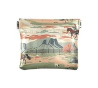 Western Cowboys Rodeo - Monedero de piel sintética con bolsillo para monedas para mujeres, niñas y hombres