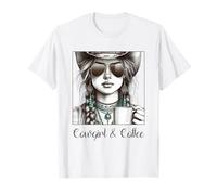 Western Cowgirl and Coffee Wild West Cowgirls Camiseta
