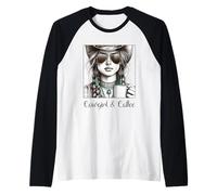 Western Cowgirl and Coffee Wild West Cowgirls Camiseta Manga Raglan