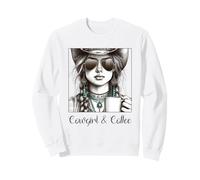 Western Cowgirl and Coffee Wild West Cowgirls Sudadera
