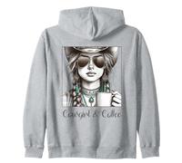 Western Cowgirl and Coffee Wild West Cowgirls Sudadera con Capucha