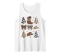 Western Cowgirl Christmas Coquette Country para Mujeres y niños Camiseta sin Mangas