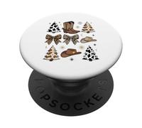 Western Cowgirl Christmas Coquette Country para Mujeres y niños PopSockets PopGrip Adhesivo