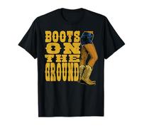 Western Cowgirl Country Cowboy Rodeo Linedance Boots Ground Camiseta