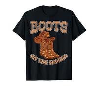 Western Cowgirl Country Cowboy Rodeo Linedance Boots Ground Camiseta