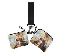 Western Cowgirl - Hermosas carteras coloridas de doble pulsera para mujer, delgada, desmontable, con bolsillo con cremallera para mujer, 2 unidades, Vaquera occidental hermosa colorida, 1 size, Casual