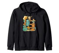 Western Cowgirl Turquoise Guitar Boots & Sunflower Aesthetic Sudadera con Capucha
