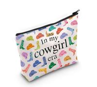 Western Cowgirls - Bolsa de maquillaje con cremallera para sombrero de campo occidental, Cowgirl Era-py2, MB
