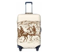 Western Desert Cowboys1 - Fundas de equipaje de viaje - Fundas elásticas para maletas protectoras para equipaje de 18 a 32 pulgadas, Negro -, Mediano