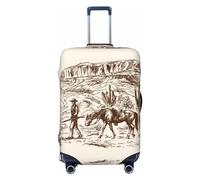 Western Desert Cowboys2 - Fundas elásticas para equipaje de viaje, 45,7 a 81,3 cm, Negro, XL