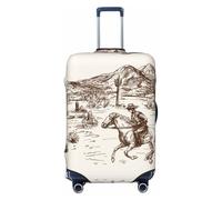 Western Desert Cowboys3 - Fundas elásticas para equipaje de viaje, 45,7 a 81,3 cm, Black, XL
