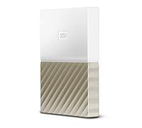 Western Digital My Passport Ultra Disco duro externo de 1 TB - Blanco / Oro