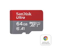 SanDisk Ultra de 64 GB microSDXC UHS-I Tarjeta para Chromebook con Adaptador SD y Velocidad de Transferencia de hasta 140 MB/s