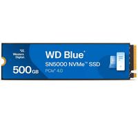 Western Digital WD Blue SN5000 NVMe SSD PCIe Gen4 x4 500GB, M.2 2280, hasta 5000 MB/s Lectura, 4000 MB/s Escritura, 300 TBW, 80.15 x 22.15 x 2.38 mm