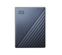 WD 4TB My Passport Ultra Disco Duro Externo Portátil, USB-C, USB 3.2 Gen 1/USB 3.0, Copia de seguridad y protección con contraseña, Formateado para Windows, Azul