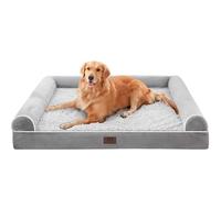 WESTERN HOME Cama ortopédica para perros medianos para perros, sofá para perros, cama con borde alto, gris, 106 x 76 x 10 cm