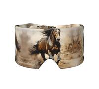 Western Horse - Antifaz ajustable para dormir y orejeras, diadema unisex para dormir de lado (26.8 x 4.3 pulgadas), cubierta cómoda para viajes en interiores y exteriores, para yoga