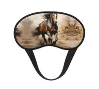 Western Horse - Antifaz de satén con borde negro para una comodidad óptima y bloqueo de la luz