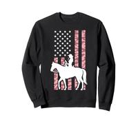Western Horse Girl American Flag Cowgirl Patriotic USA Rodeo Sudadera