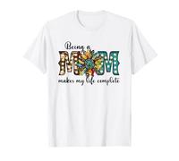 Western Leopard Sunflower Mothers Day Design Being A Mom Camiseta