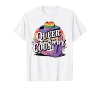 Western LGBTQ Queer and Country Rainbow Pride Camiseta