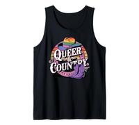 Western LGBTQ Queer and Country Rainbow Pride Camiseta sin Mangas