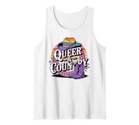 Western LGBTQ Queer and Country Rainbow Pride Camiseta sin Mangas