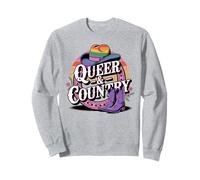 Western LGBTQ Queer and Country Rainbow Pride Sudadera